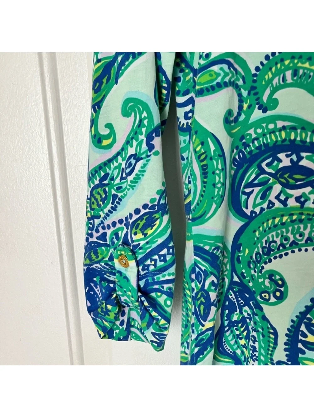 Lilly Pulitzer XS Rossmore Dress Cover Up Keep It Current Poolside Blue Light - Picture 3 of 7